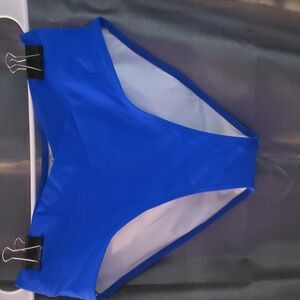 Blue High-Waisted Bikini Bottoms